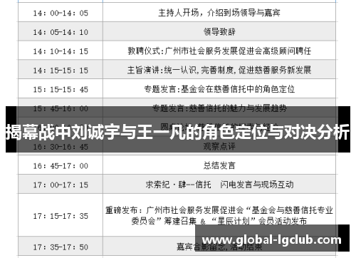 揭幕战中刘诚宇与王一凡的角色定位与对决分析 揭幕战中刘诚宇与王一凡的角色定位与对决分析
